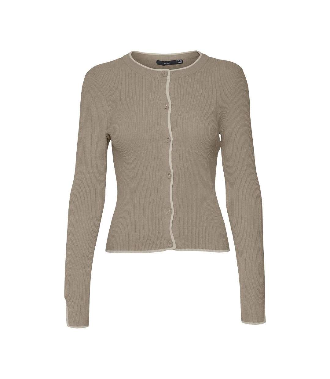 Gilet beige femme vero moda joan-1