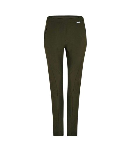 Womens/ladies Pentre Slim Hiking Trousers Dark Khaki Regatta
