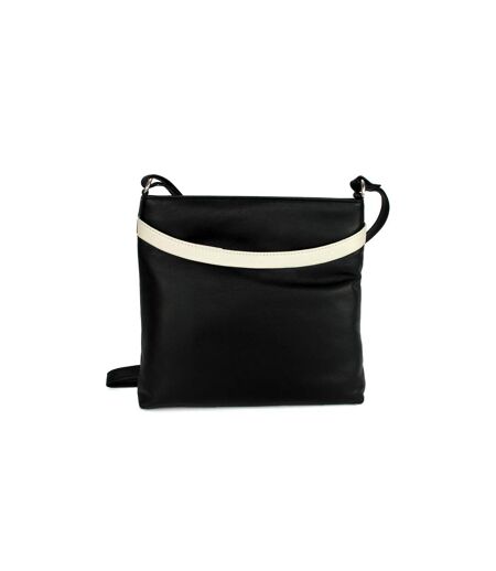 Eastern Counties Leather Womens/Ladies Aimee Color Band Purse (Black/White) (One size) - UTEL333
