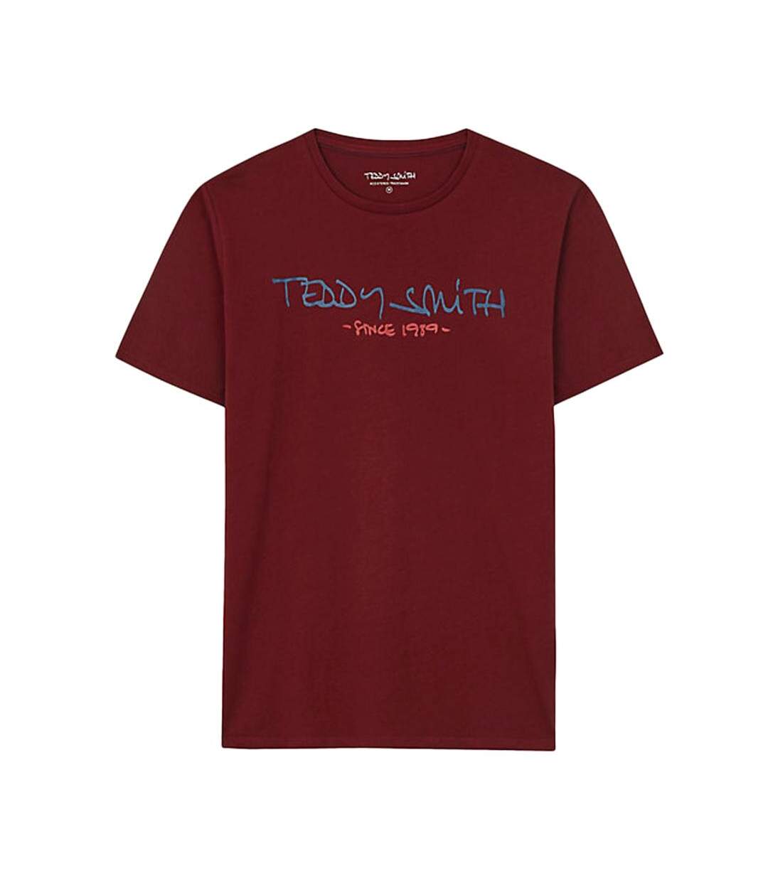 T-shirt Bordeaux Homme Teddy Smith Ticia - S