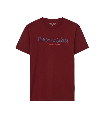 T-shirt Bordeaux Homme Teddy Smith Ticia - L