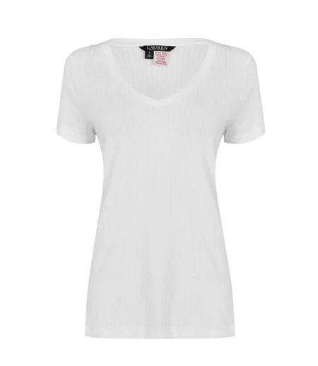 T-shirt Motif/style Uni Femme Blanc Ralph Lauren