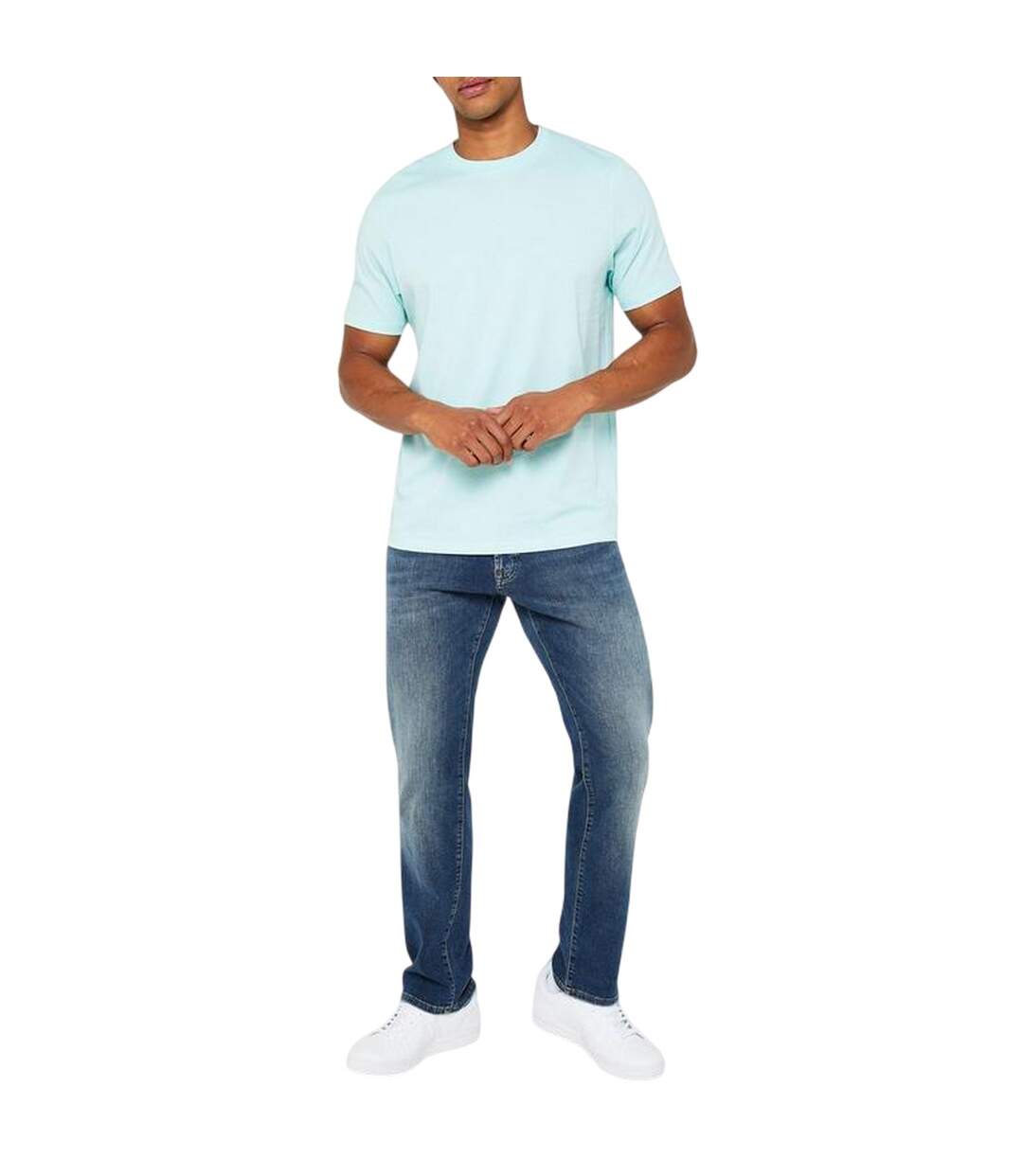 Lot De 3  T-shirts Motif/style Uni Homme Bleu Sarcelle Bleu Turquoise Bleu Foncé Donnay-4
