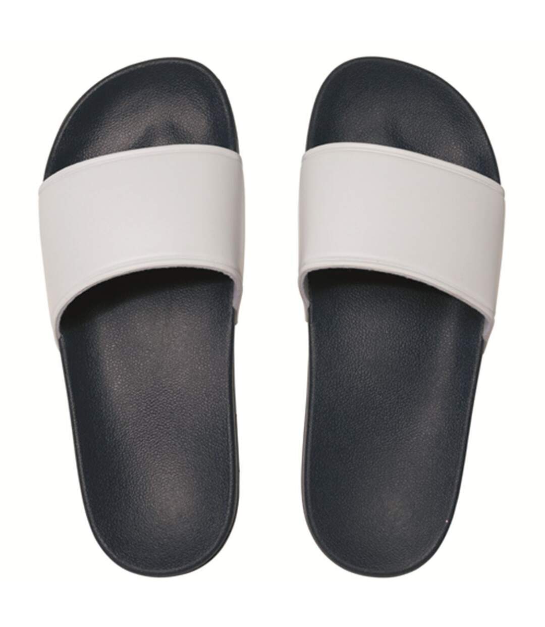 Sandales - Claquettes - Unisexe - PA970 - bleu marine et blanc-1