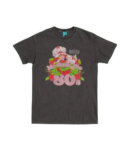 T-shirt Made In The 80s Adulte Noir Strawberry Shortcake