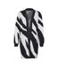 Gilet long blanc/noir imprimé femme vero moda nancy open-3