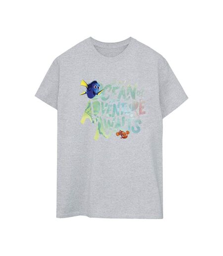 Disney - T-shirt FINDING DORY OCEAN OF ADVENTURE - Femme (Gris chiné) - UTBI23047