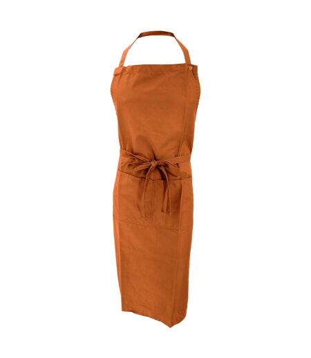 Tablier long de bistro avec poche taille unique orange brûlé Jassz
