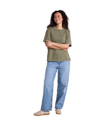 Womens/ladies grace oversized t-shirt khaki green Animal