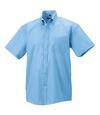 Russell Collection Mens Short Sleeve Ultimate Non-Iron Shirt (Bright Sky) - UTBC1037