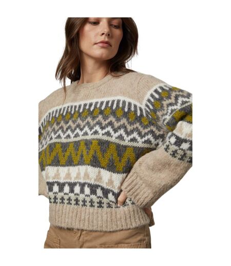 Womens/ladies Fair Isle Regular Jumper Pistachio Velvet By Graham & Spencer