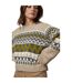 Womens/ladies Fair Isle Regular Jumper Pistachio Velvet By Graham & Spencer-3
