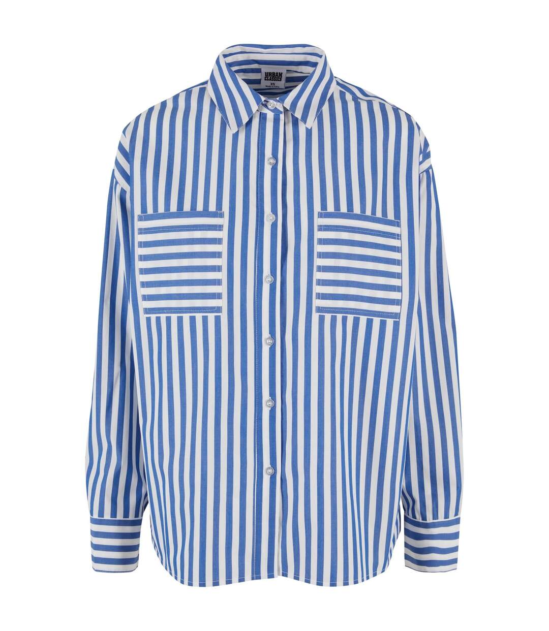 Chemisier Motif/style Rayé Femme Blanc Bleu Urban Classics-1