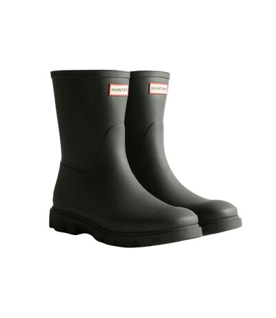 Mens downpour short wellington boots dark olive Hunter