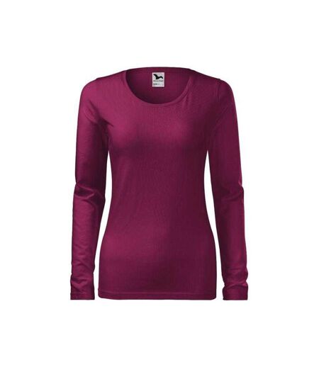 T-shirt Manches Longues Femme Rouge Foncé Malfini