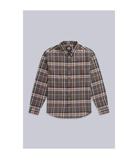 Mens cove flannel shirt charcoal Animal