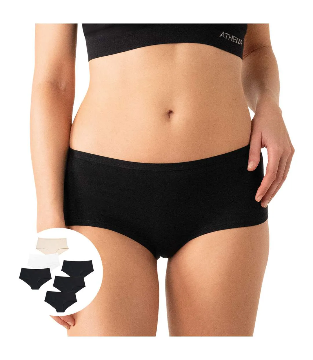 Lot de 6 boxers femme Ecopack Athena-2