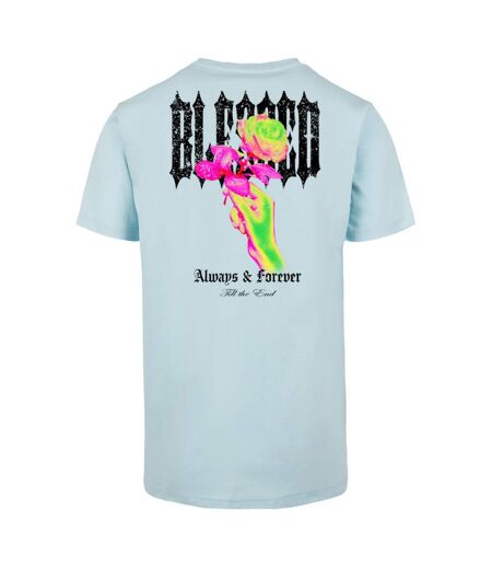T-shirt Motif/style Rose Blessed Homme Bleu Océan Mister Tee