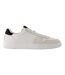 Toms Mens Leather Court Trainers (Black/White) - UTFS10636