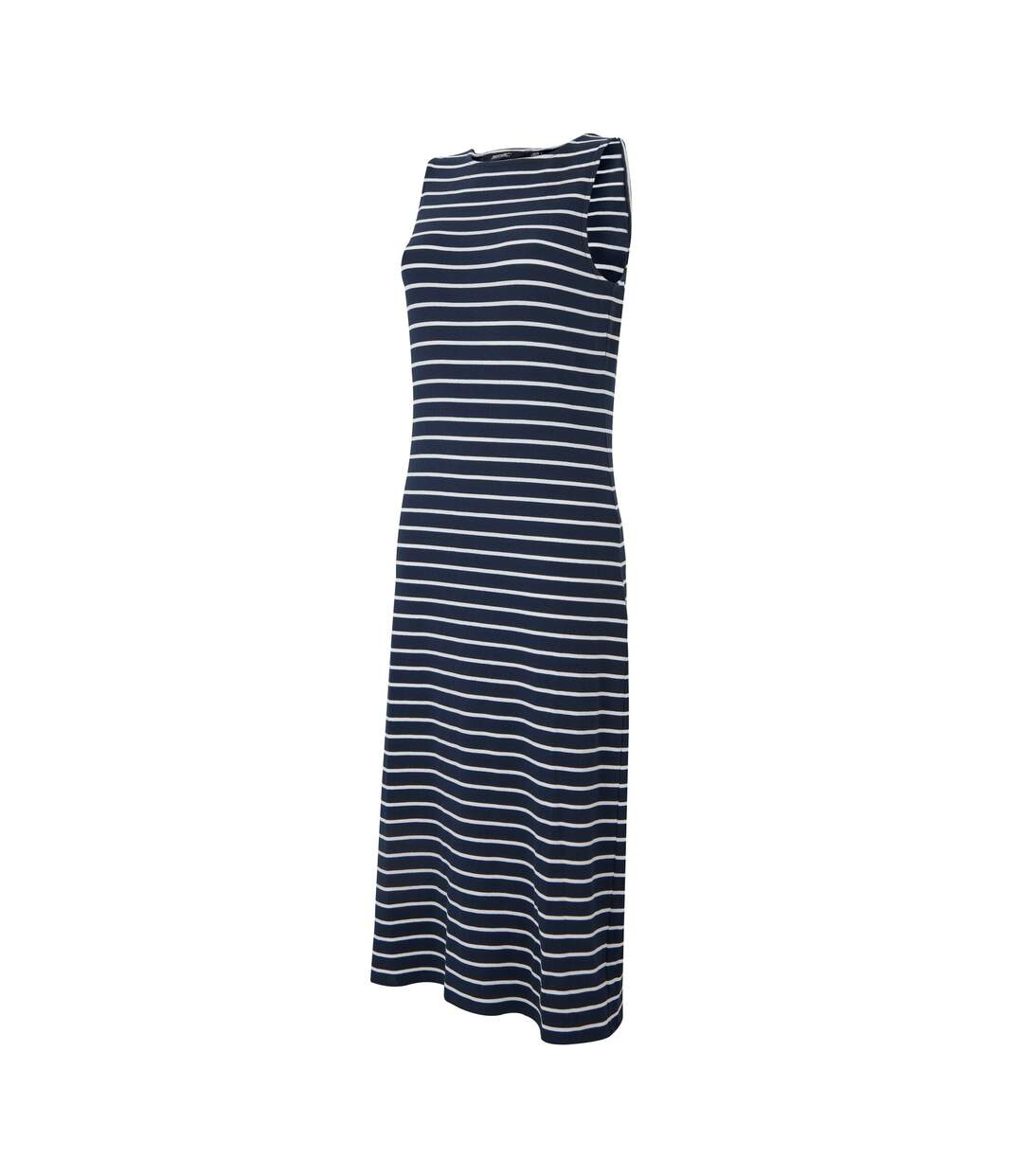 Robe Mi-longue Motif/style Rayures Contrastées Amorie Femme Bleu Marine Blanc Regatta-4