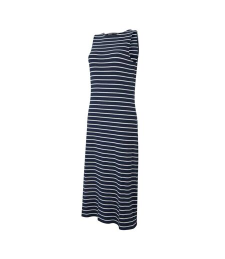 Robe Mi-longue Motif/style Rayures Contrastées Amorie Femme Bleu Marine Blanc Regatta