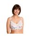 Soutien-gorge sans armatures grand maintien blanc imprimé Ella-2