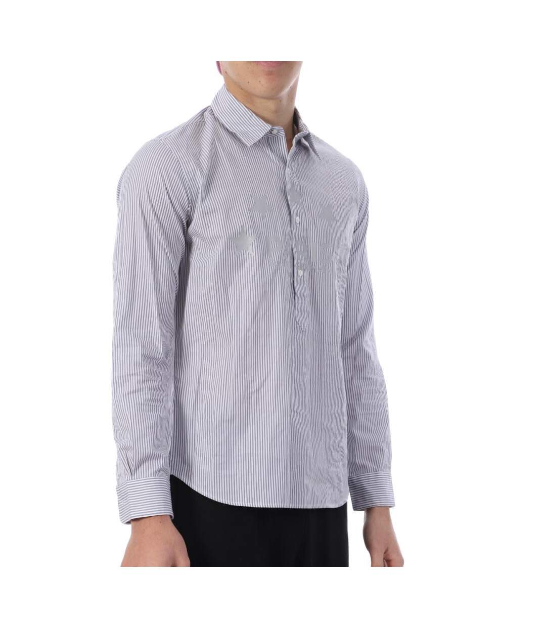 PSG Chemise à Rayures Gris Homme PSG 109 - L-1