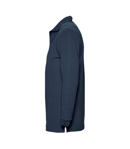 SOLS Mens Winter II Long Sleeve Pique Cotton Polo Shirt (Navy) - UTPC329