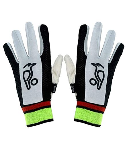 Kookaburra Unisex Adult Padded Chamois Wicket Keeping Inner Gloves (White/Black/Green)