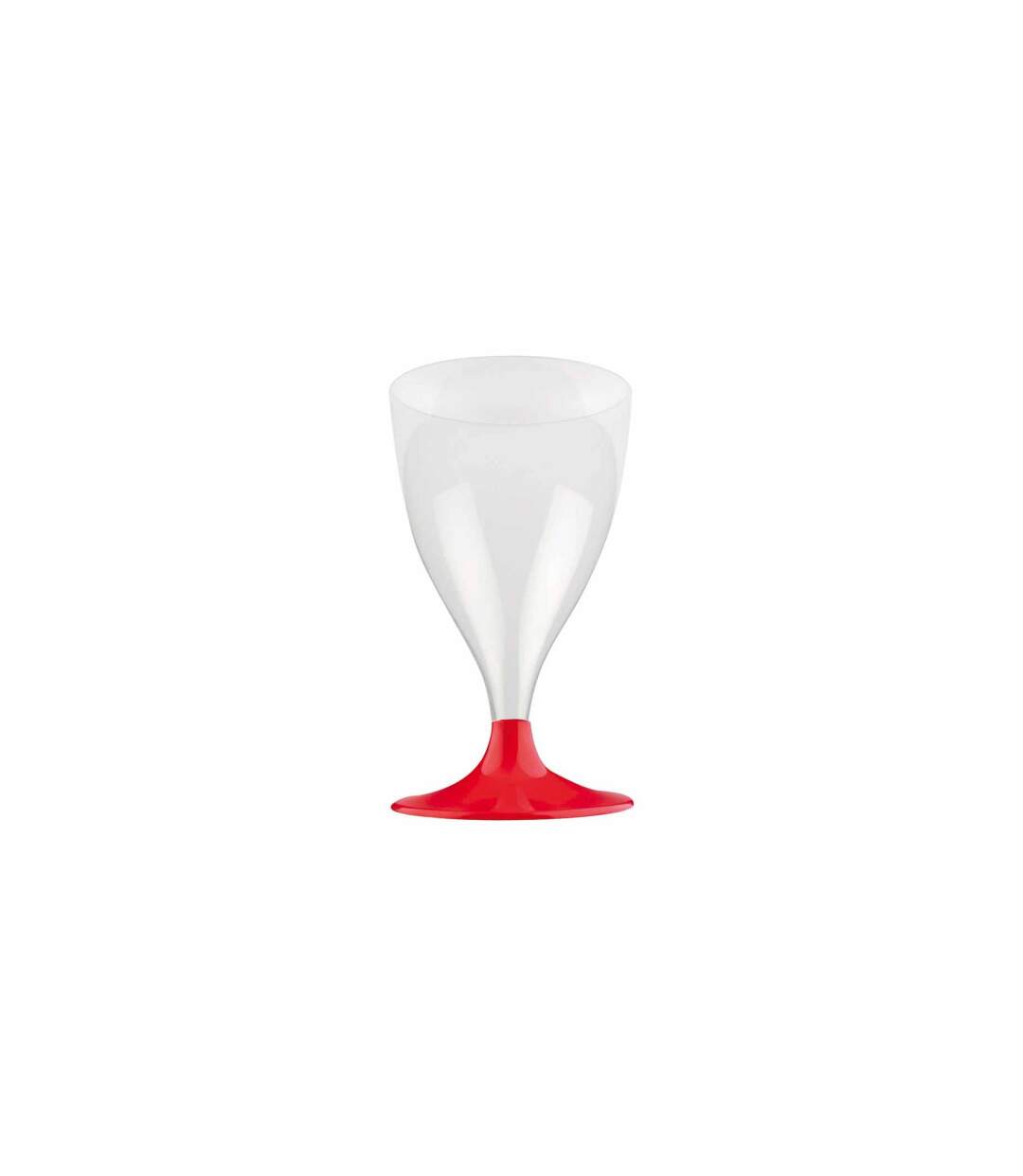 Lot de 6 Verres à Vin Réutilisable Plastique 18cl Rouge-2