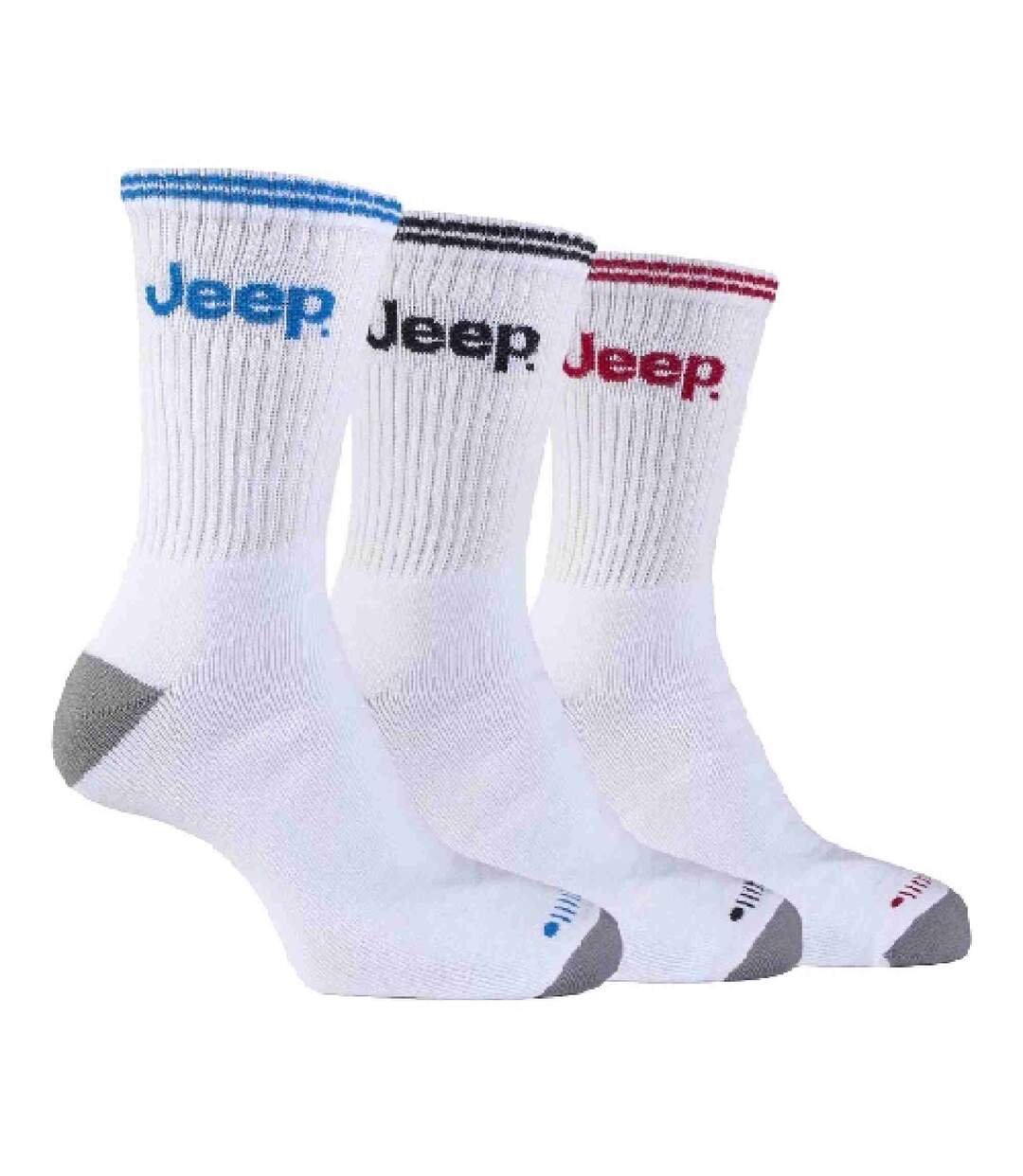 3 Pack Mens Cotton Thick Cushioned Terry Sport Socks with Retro Stripe-1