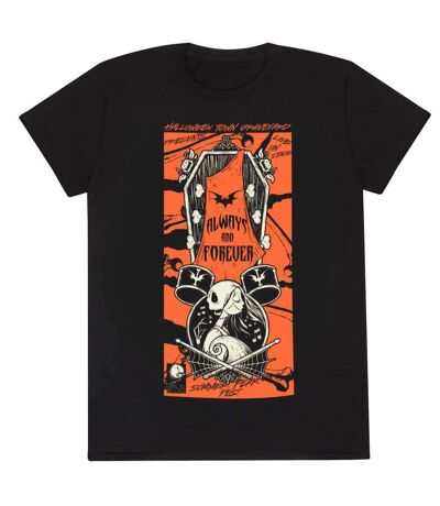 Nightmare Before Christmas - T-shirt ALWAYS AND FOREVER - Adulte (Noir / Orange) - UTHE1715