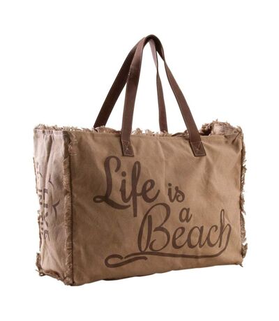 Sac en coton décor Life is a beach