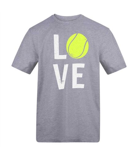Mens Love Tennis T-shirt Grey AWD