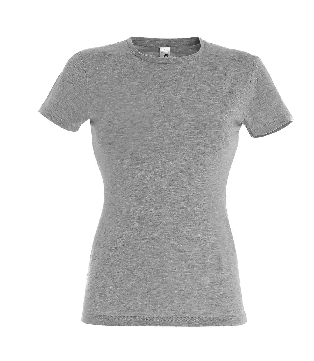 T-shirt à manches courtes femme gris marne SOLS