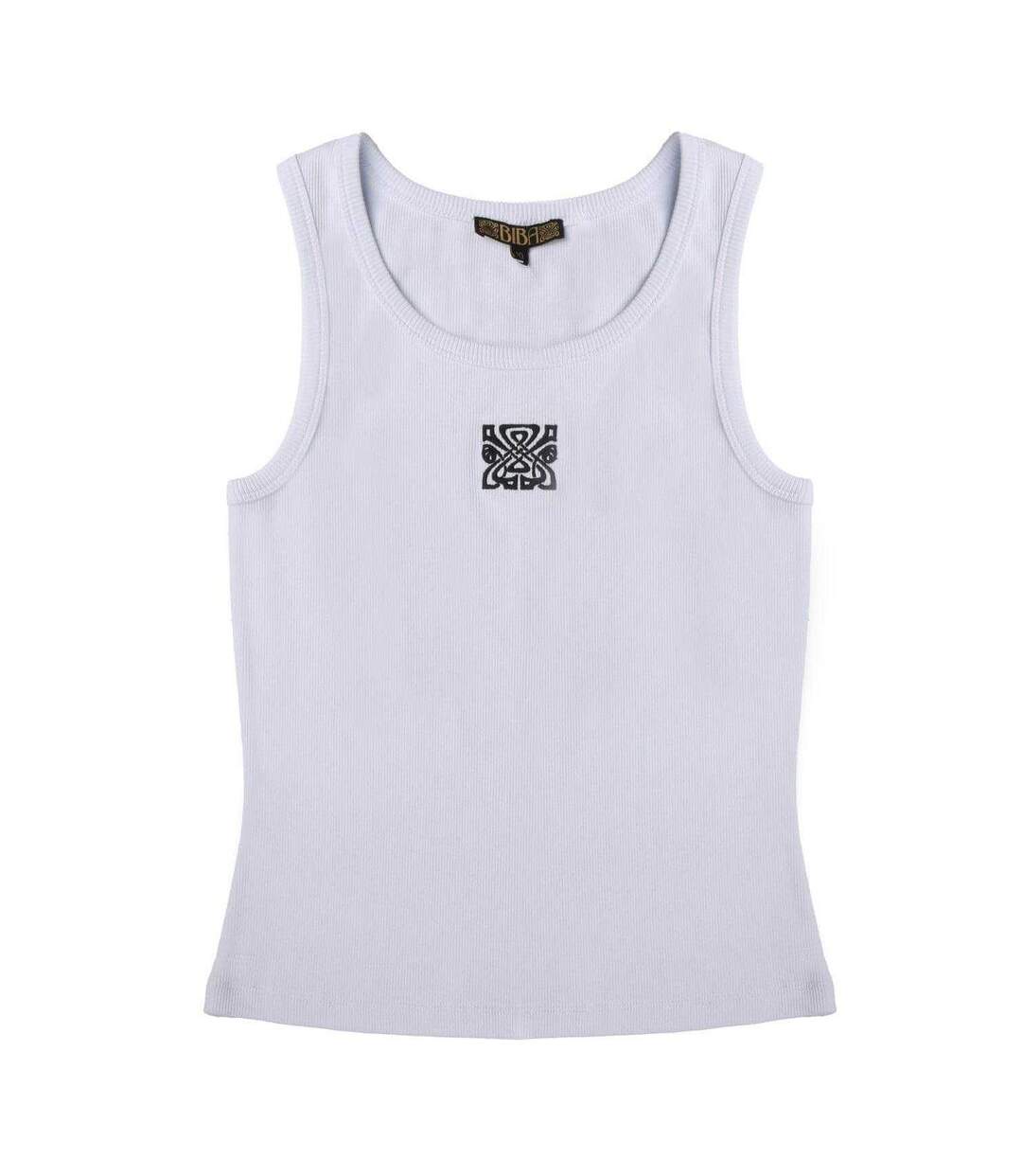 Débardeur Motif/style Logo Brodé Femme Blanc Biba-1