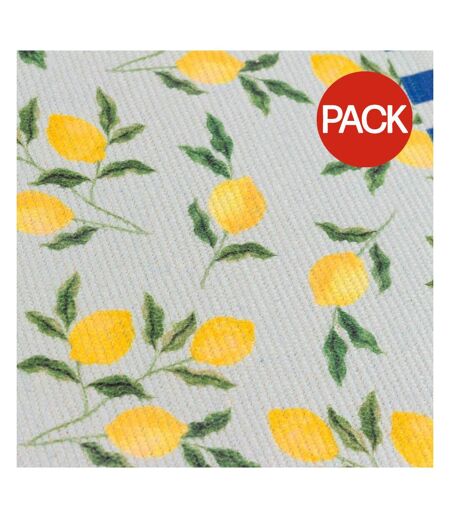 Pack of 4  Lemon placemat  one size blue/yellow Furn