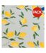 Pack of 4  Lemon placemat  one size blue/yellow Furn-1