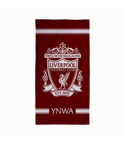 Liverpool FC - Serviette de plage YOU'LL NEVER WALK ALONE (Rouge / Blanc) - UTAG3223
