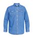 Duke Mens Western Style Denim Shirt (Stonewash) - UTDC101-1