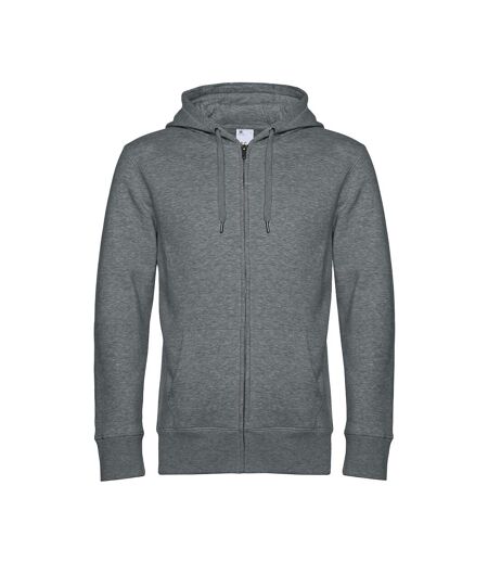 Veste à capuche homme gris foncé chiné B&C