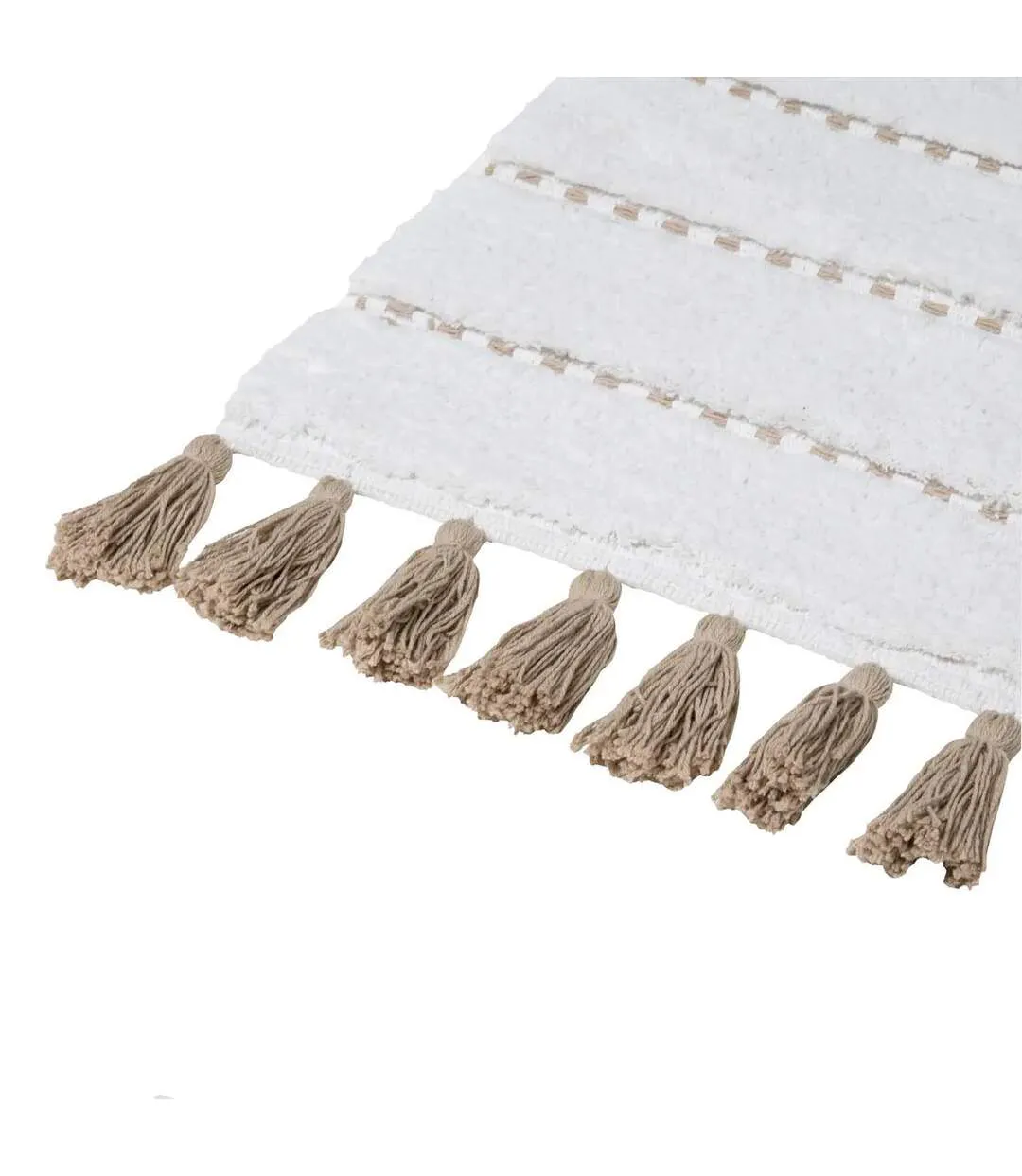 Tapis Salle de Bain Pompons 50x75cm Taupe-2