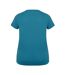 Womens/ladies Plain Crew Neck Fitted T-shirt Teal Slazenger-2