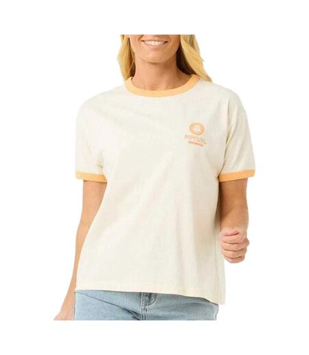 T-Shirt écru femme rip curl carlos ringer