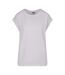 T-shirts Femme Bleu Sarcelle Blanc Urban Classics-4