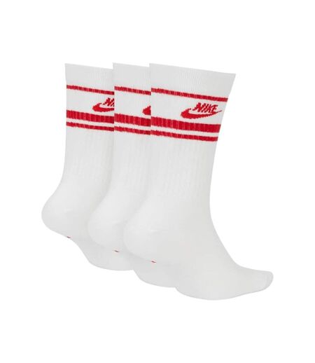 Chaussettes Sportswear Essential Adulte Blanc Rouge Nike
