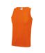 AWDis Just Cool Mens Sports Gym Plain Tank / Vest Top (Electric Orange) - UTRW687