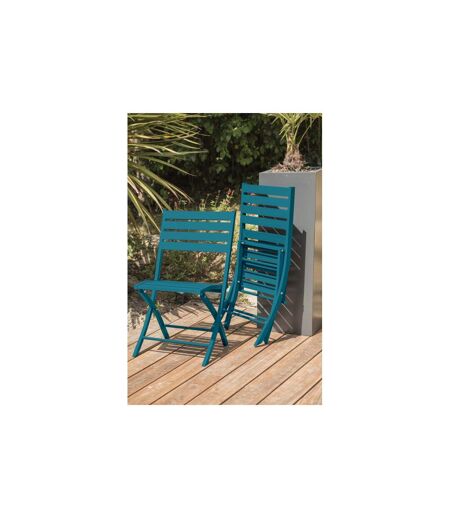 Chaise de Jardin Pliante Marius 82cm Bleu Canard