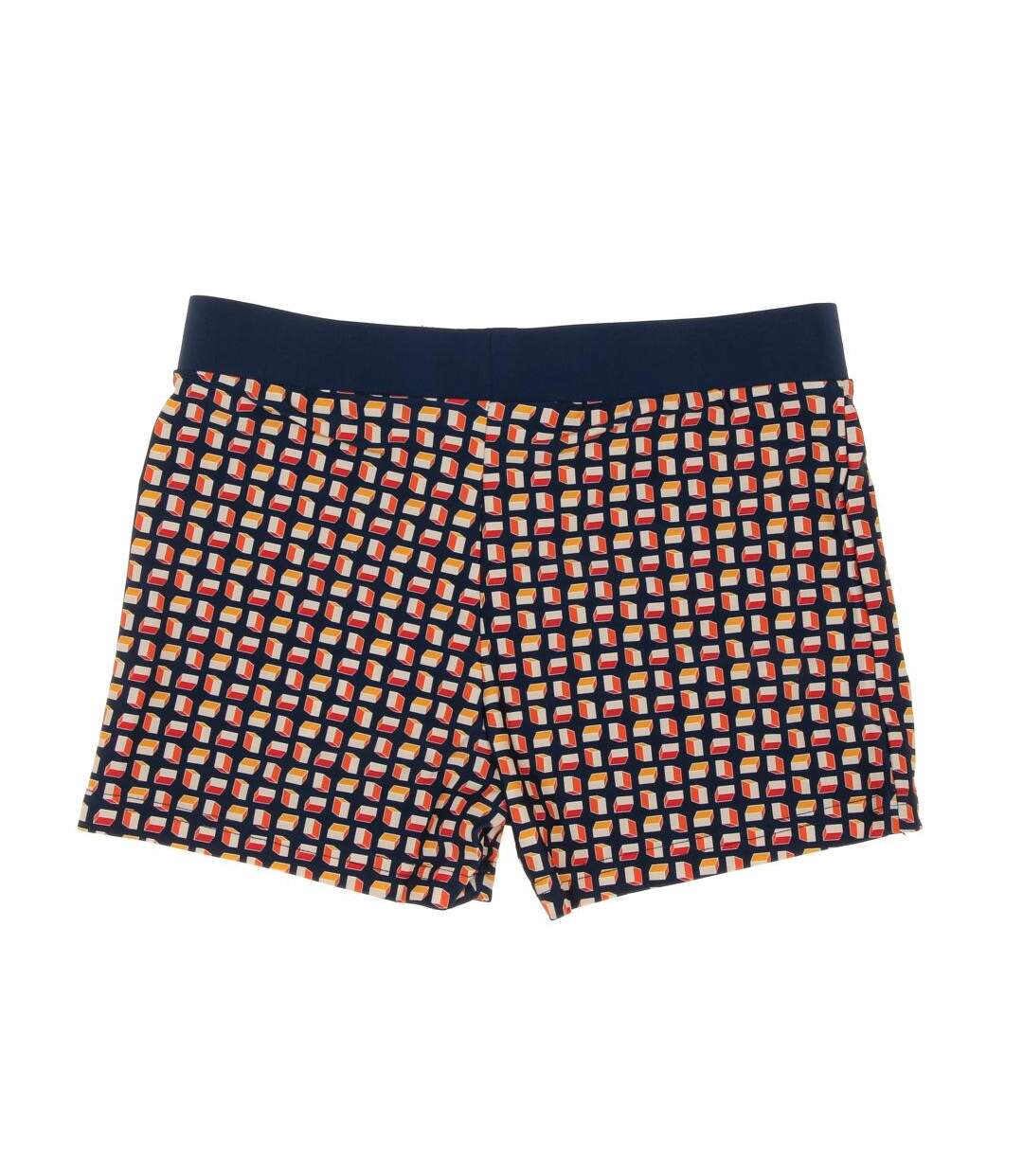 Boxer de bain marine/orange homme sun project geocubes - l-2