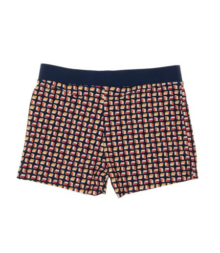 Boxer de bain marine/orange homme sun project geocubes - l